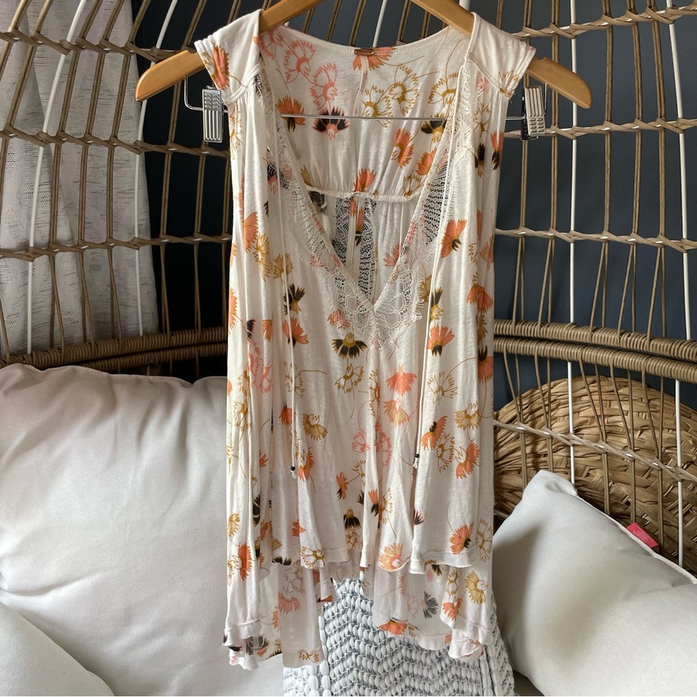 Free People Floral Print Tank